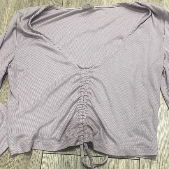 Sunday Best Lilac Long Sleeve Crop Top - Picture 4 of 4